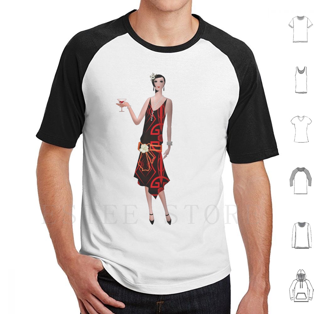 Mens Fashion In The 1920S - Koszulka męska bawełniana w stylu Gatsby