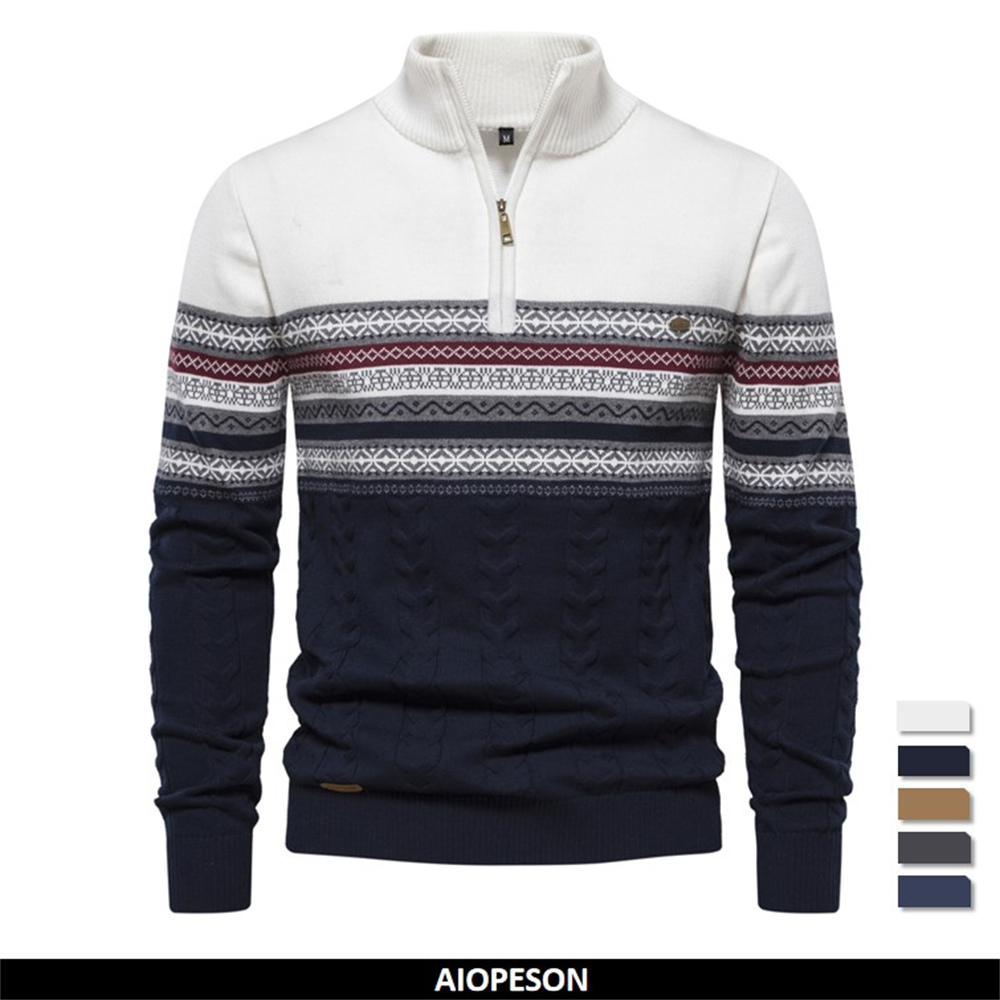 Men'S Fashion Zip Sweater - 2023 Nowe jesienne wysokiej jakości ściągacze