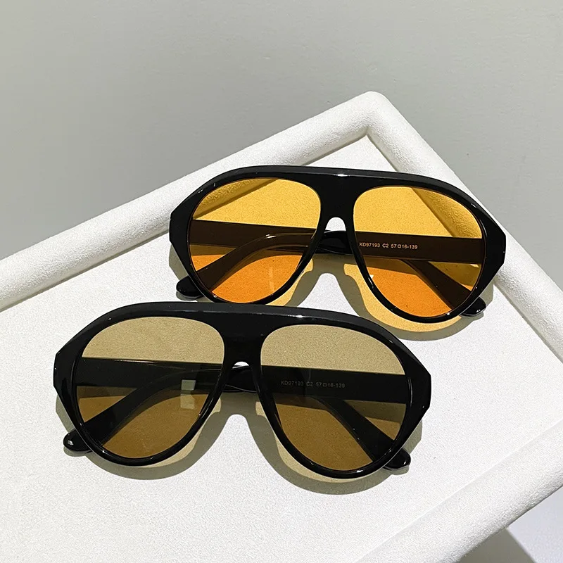 Men'S Fashion Old Money - Modne, duże okulary przeciwsłoneczne pilotki damskie