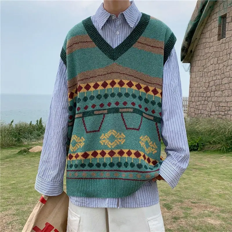 Men'S Fashion Reviews - Kamizelka koreańska moda dzianinowe kamizelki dla