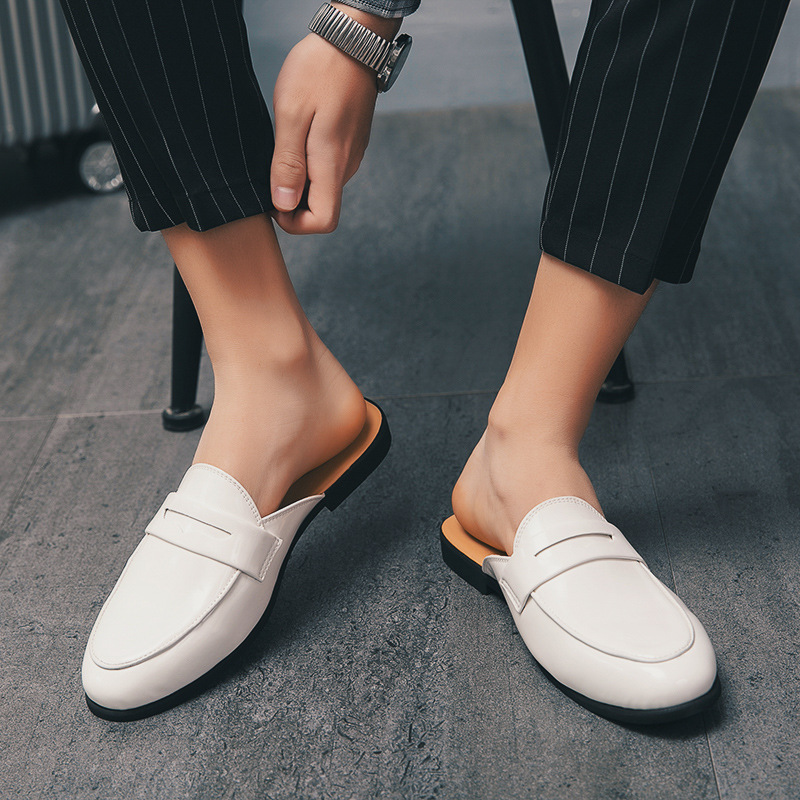 Men'S Fashion Loafers - Włoskie designerskie męskie klapki z lakierowanej