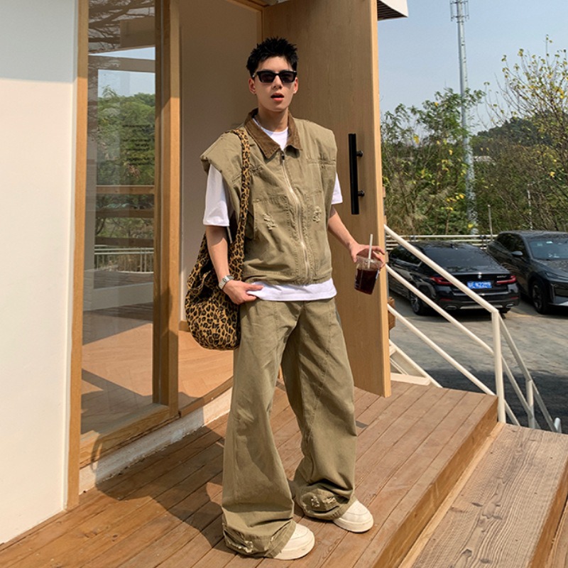 Men'S Fashion - Amerykańska marka modowa, retro kurtka dżinsowa