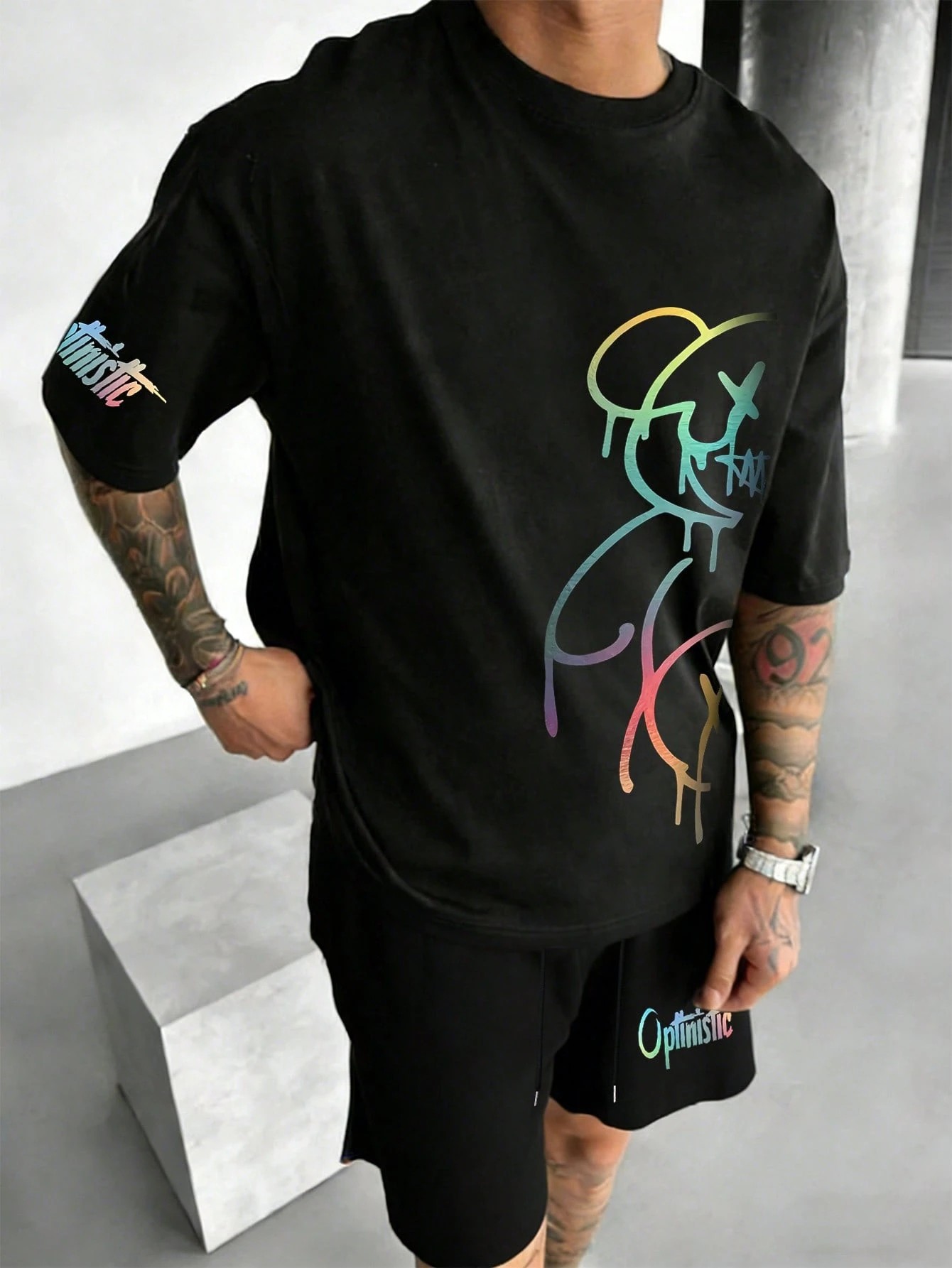 Men'S Fashion Clothing - Męski garnitur letni 2026 z nadrukiem