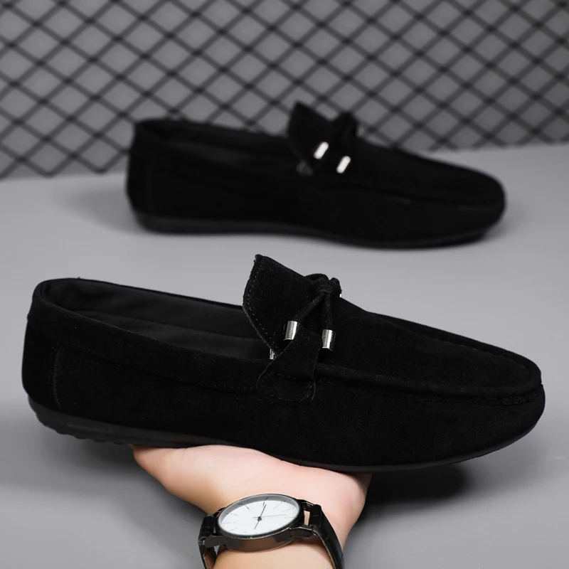 Suede Loafers Men - Męskie buty codzienne, modne buty męskie,