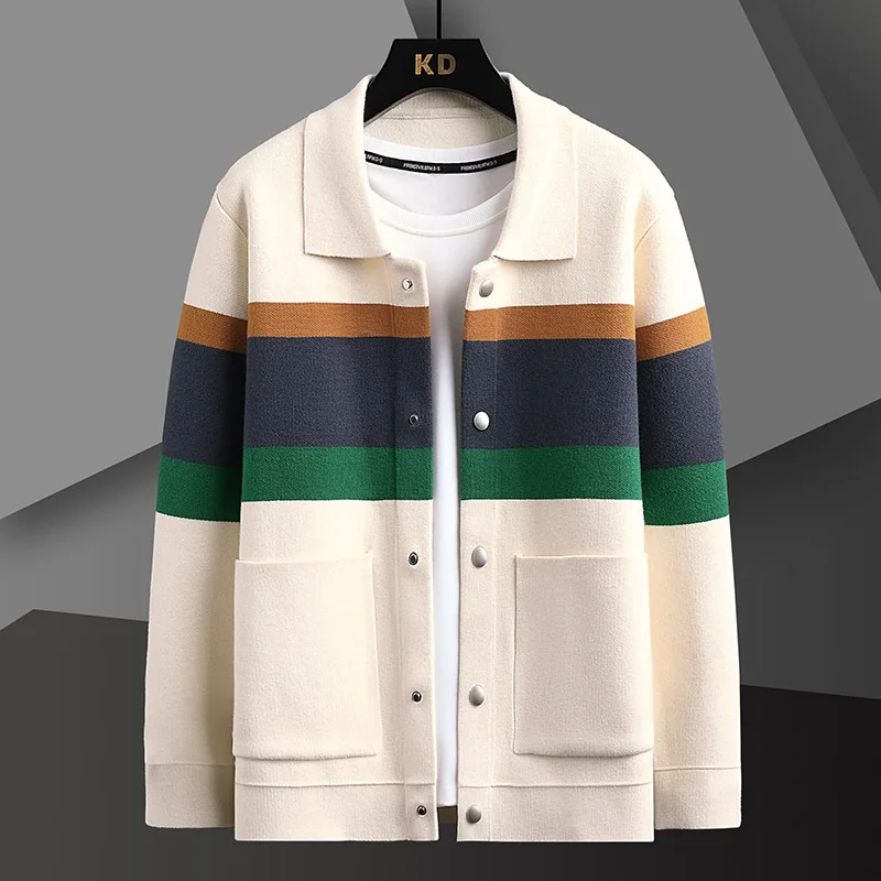 Men'S Fashion Zip Sweater - 2024 Jesienno-zimowa nowa moda Dzianinowy kardigan