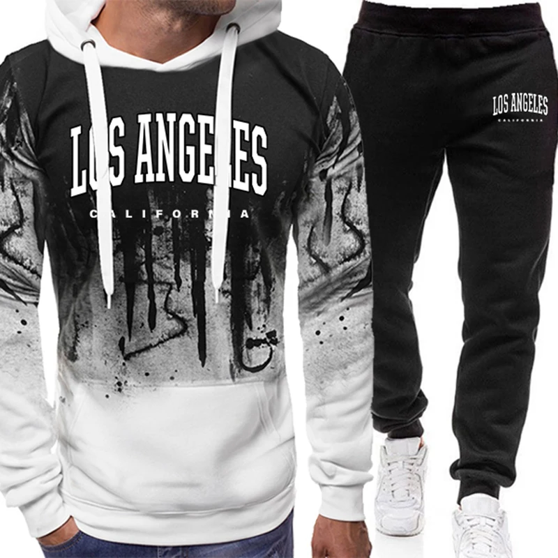 Men'S Fashion Clothing - Męski dres sportowy z nadrukiem, bluza
