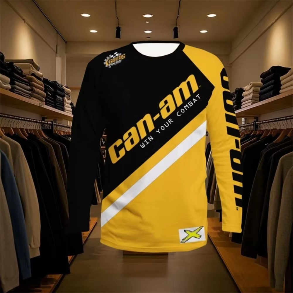 Fashion Mens Shirt - Koszulka z długim rękawem i okrągłym