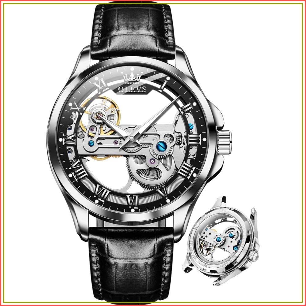 Mens Fashion Style Images - Automatyczny zegarek szkieletowy dla mężczyzn -