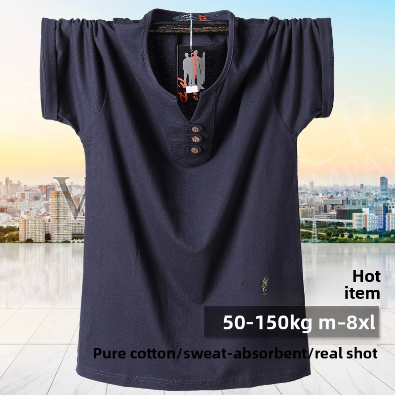 Men'S Fashion For Big Guys - QICHE Męska Koszulka z Głębokim Dekoltem