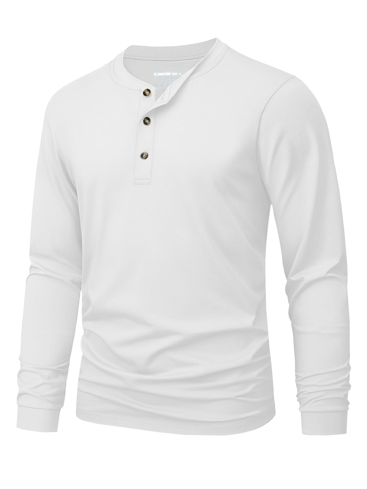 Men'S Spring Fashion - Męska koszulka Henley, prosta, jednokolorowa, z