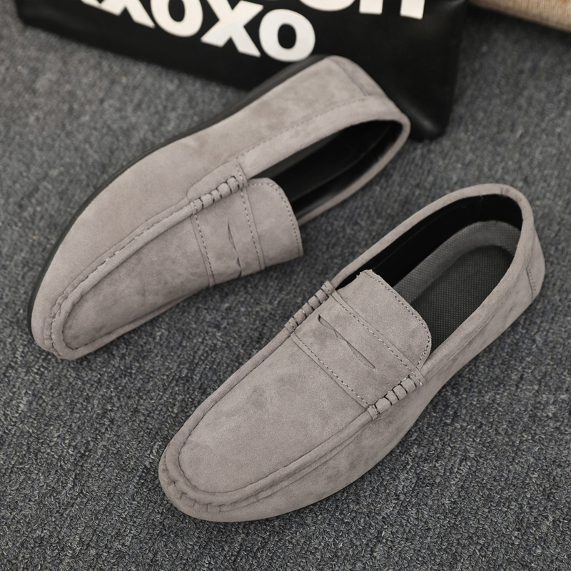 Suede Loafers Men - Męskie mokasyny, lekkie i oddychające, wsuwane