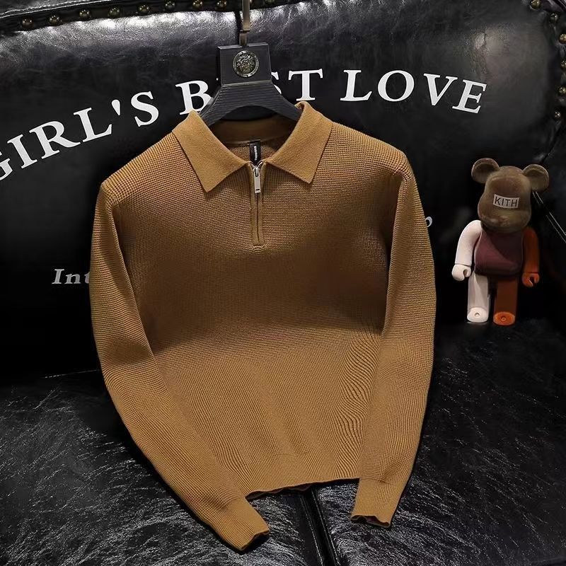 Męska stylowa dzianinowa koszu – Men'S Fashion Zip Sweater recenzja i cena