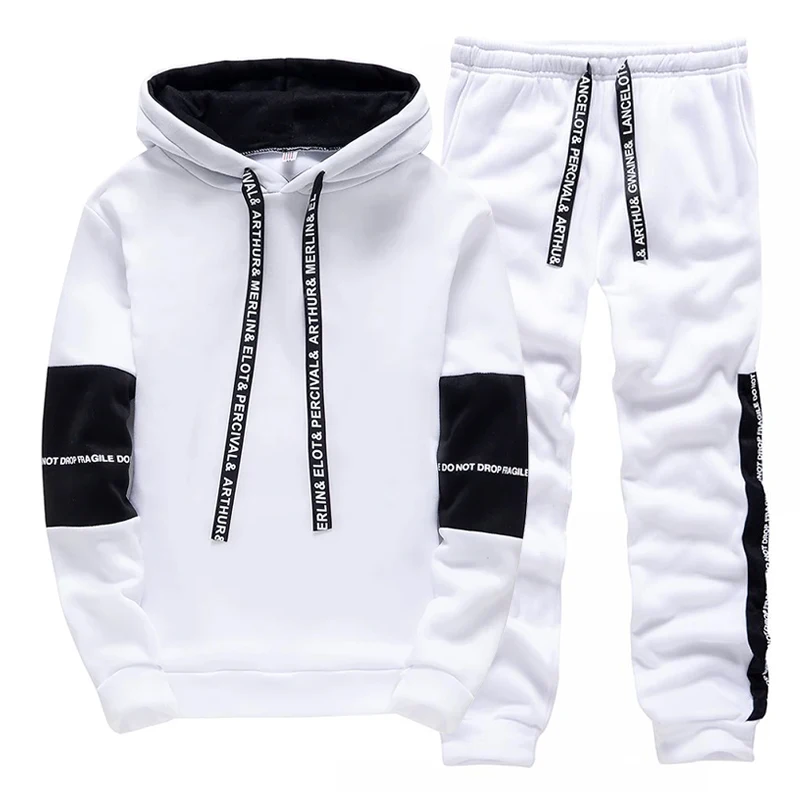 Czarno-biały męski dres, modny – Men'S Fashion Clothing recenzja i cena