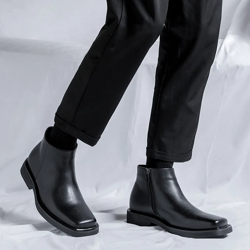 Czarne Nowe Modne Męskie Skórz – Men'S Fashion Old Money recenzja i cena