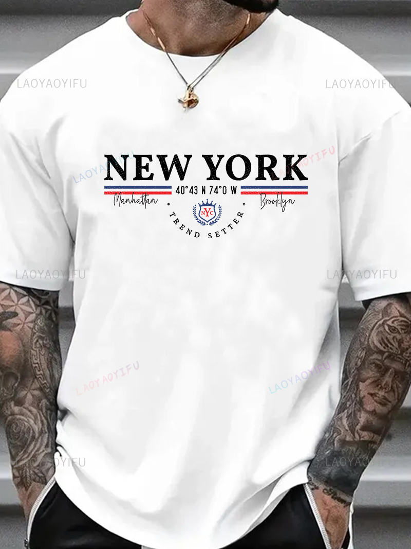 Koszulka z grafiką New York Le – York Men'S Fashion recenzja i cena