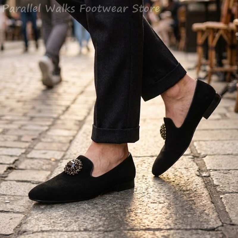 Męskie zamszowe mokasyny z ozd – Suede Loafers Men recenzja i cena