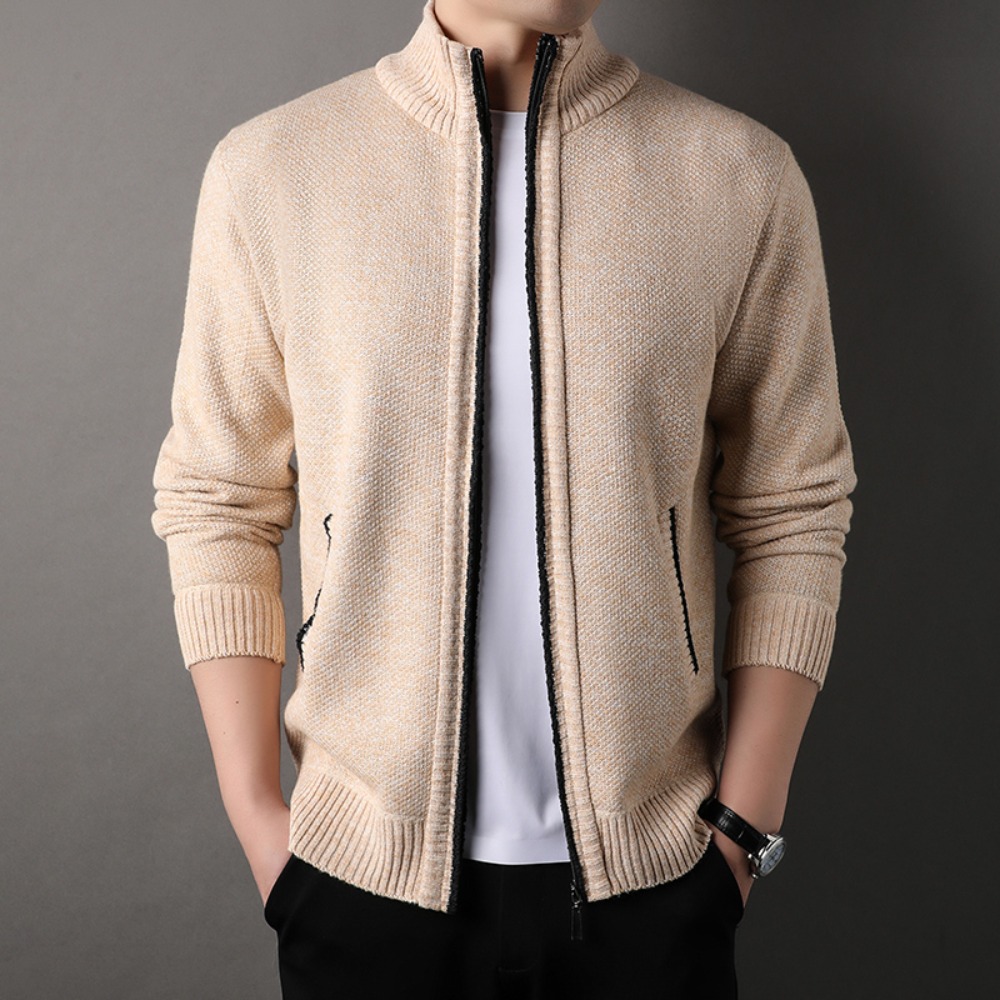 Męski sweter z dzianiny ze stó – Men'S Fashion Zip Sweater recenzja i cena