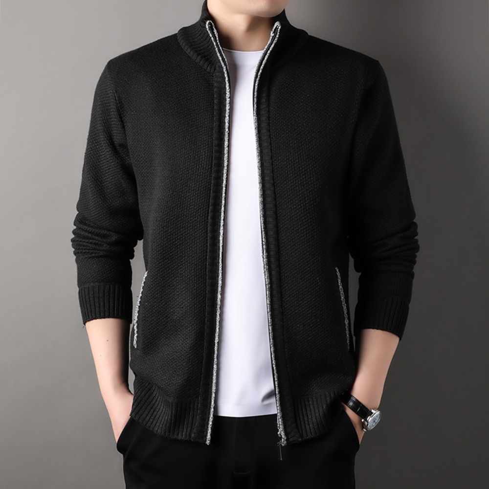 Męski sweter z dzianiny ze stó – Men'S Fashion Zip Sweater recenzja i cena