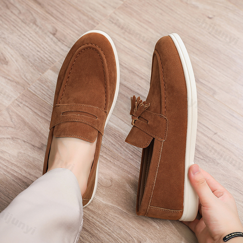 Męskie mokasyny zamszowe, płas – Suede Loafers Men recenzja i cena