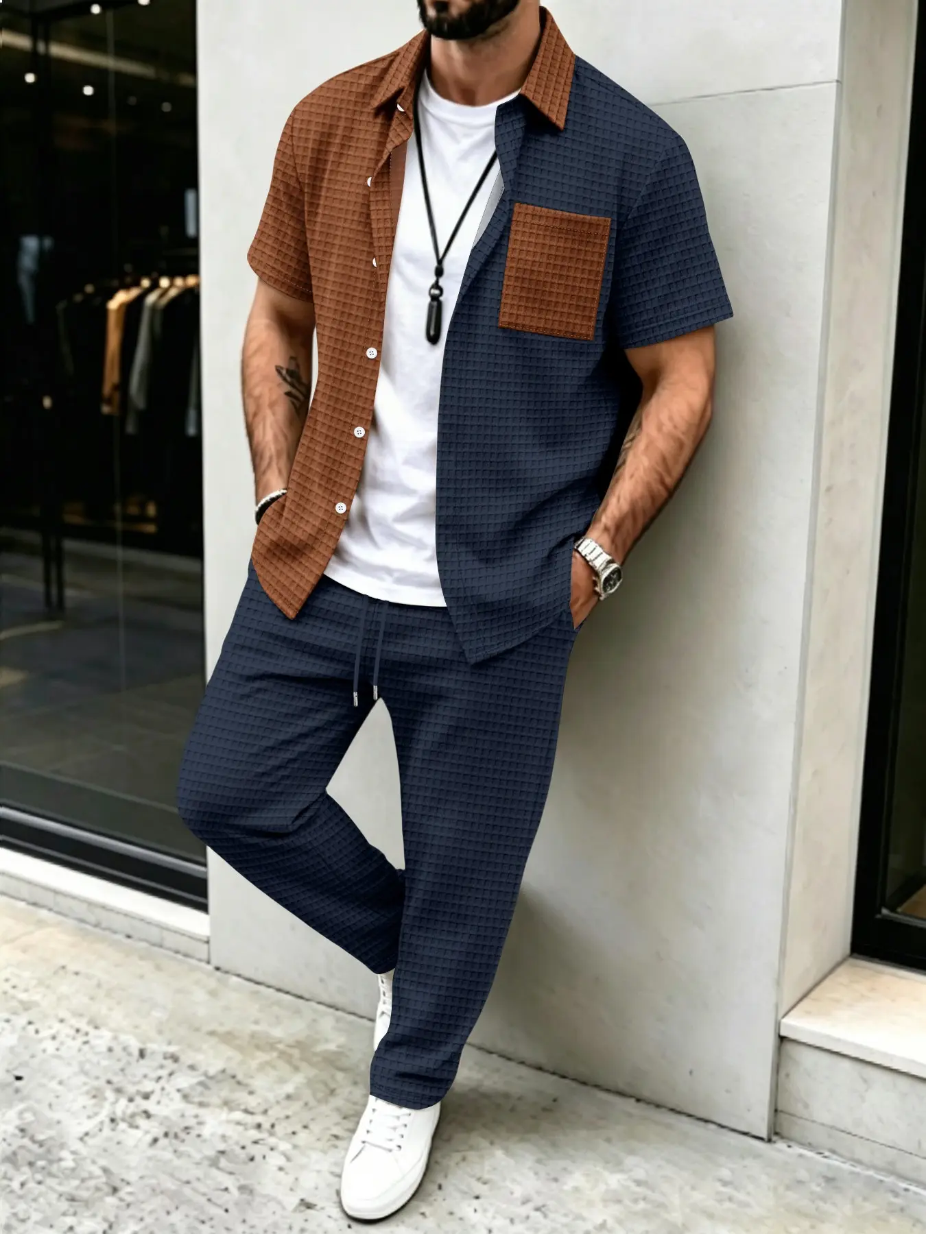 Męski zestaw: koszula w jednol – Men'S Spring Fashion recenzja i cena