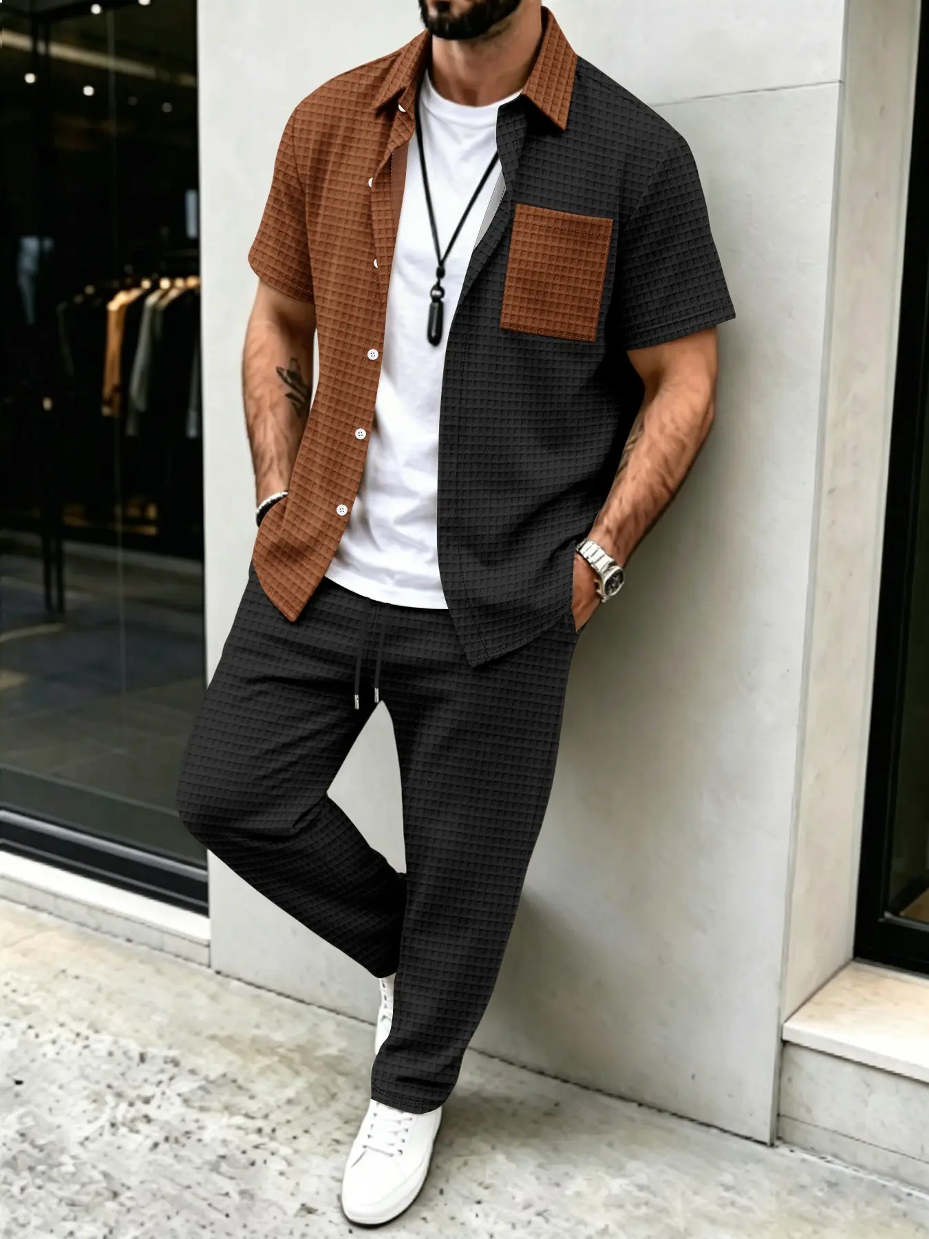 Męski zestaw: koszula w jednol – Men'S Spring Fashion recenzja i cena