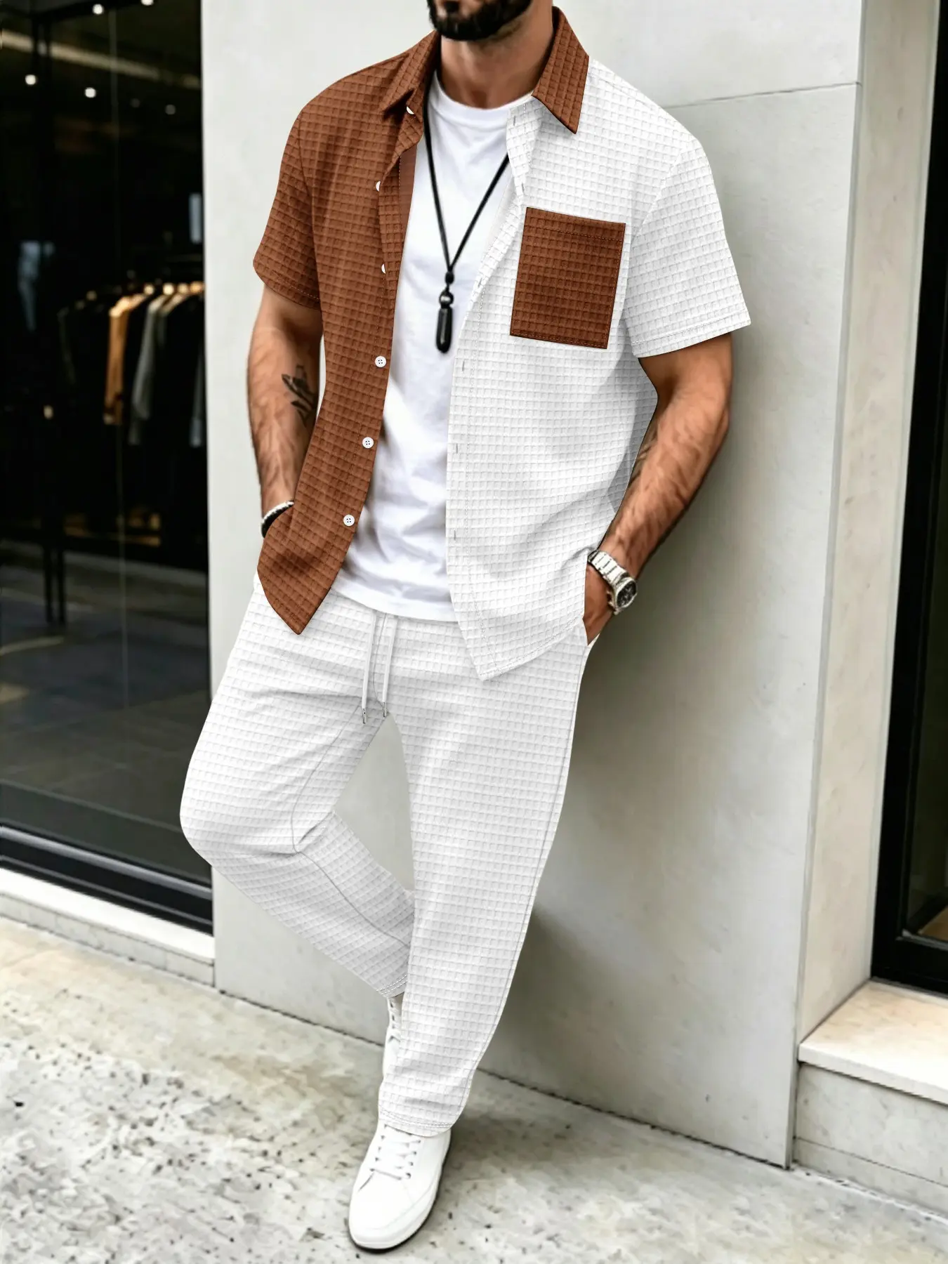 Męski zestaw: koszula w jednol – Men'S Spring Fashion recenzja i cena