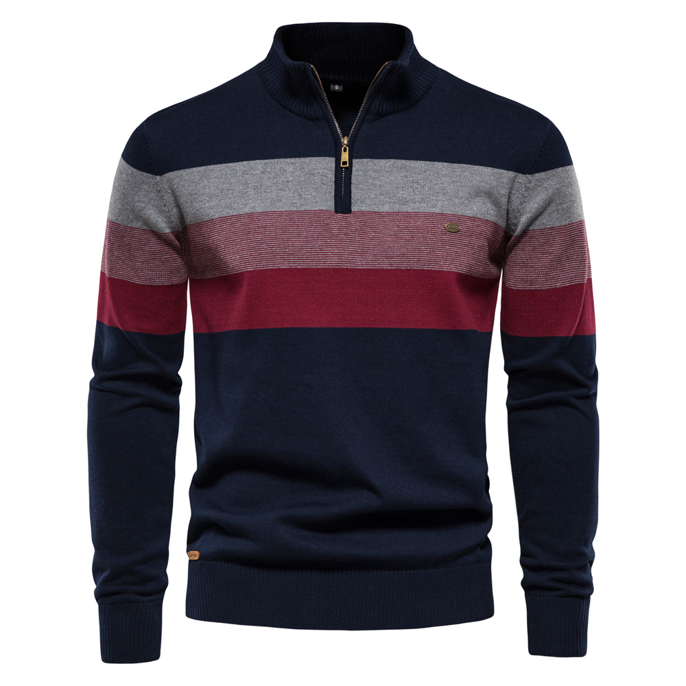 AIOPESON Męski patchworkowy sw – Men'S Fashion Zip Sweater recenzja i cena