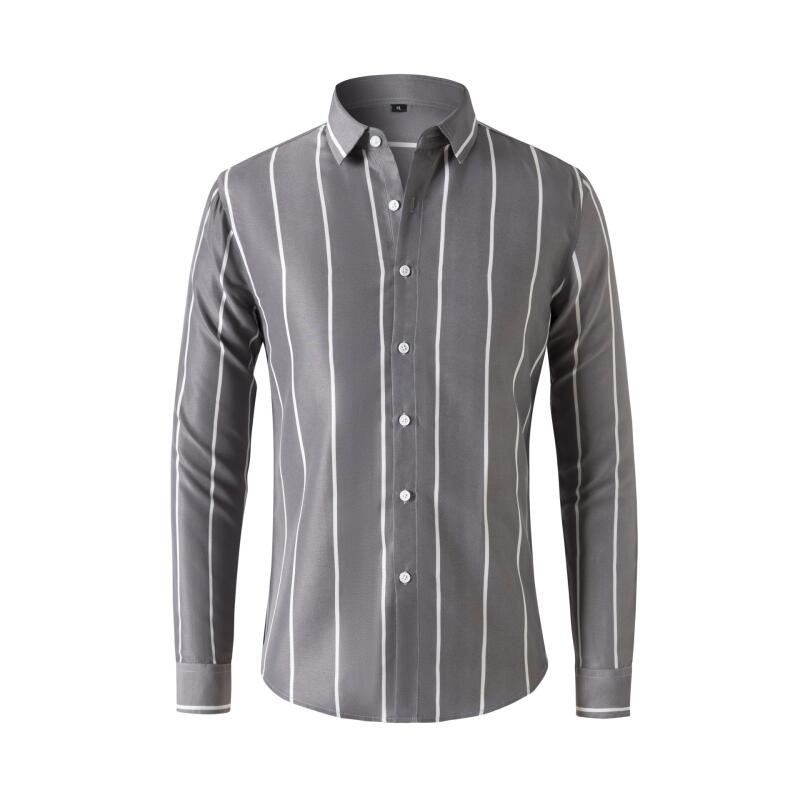 Męska koszula w paski z długim – Men'S Fashion Clothing recenzja i cena