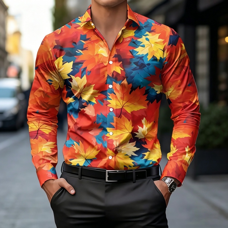 Modna koszula męska z nadrukie – Fashion Mens Shirt recenzja i cena