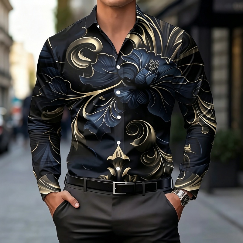 Modna koszula męska z nadrukie – Fashion Mens Shirt recenzja i cena