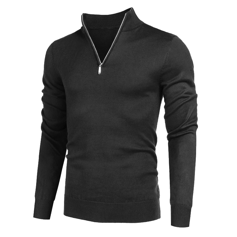 Jesienne męskie golfy Streetwe – Men'S Fashion Zip Sweater recenzja i cena
