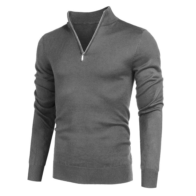 Jesienne męskie golfy Streetwe – Men'S Fashion Zip Sweater recenzja i cena