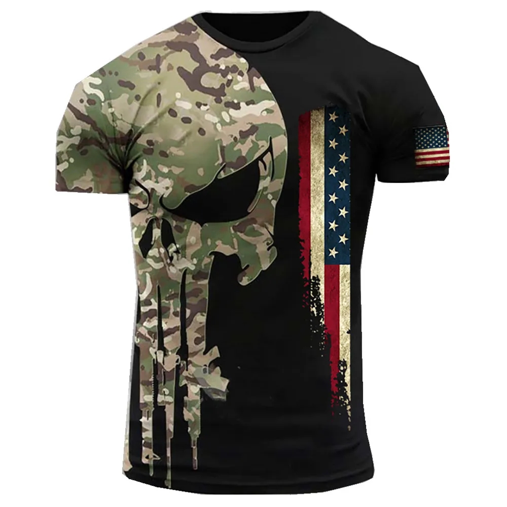 Letni nowy wojskowy nadruk męs – Military Shirt Men recenzja i cena