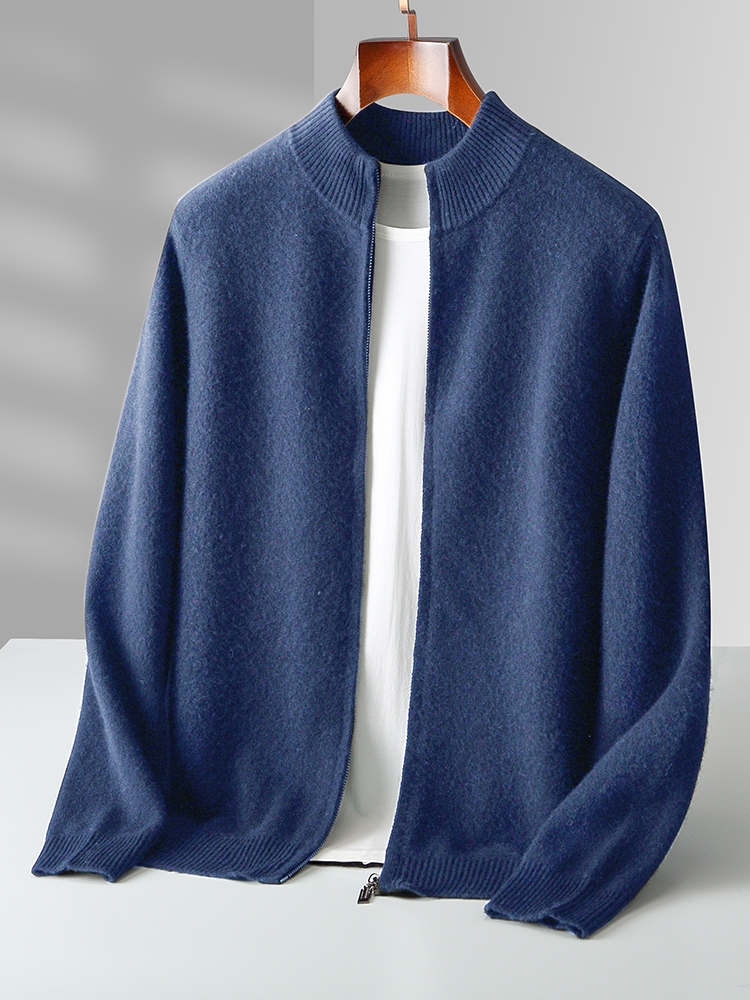 Jesienno-zimowy męski sweter W – Men'S Fashion Zip Sweater recenzja i cena