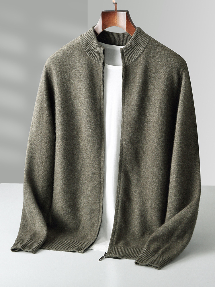 Jesienno-zimowy męski sweter W – Men'S Fashion Zip Sweater recenzja i cena