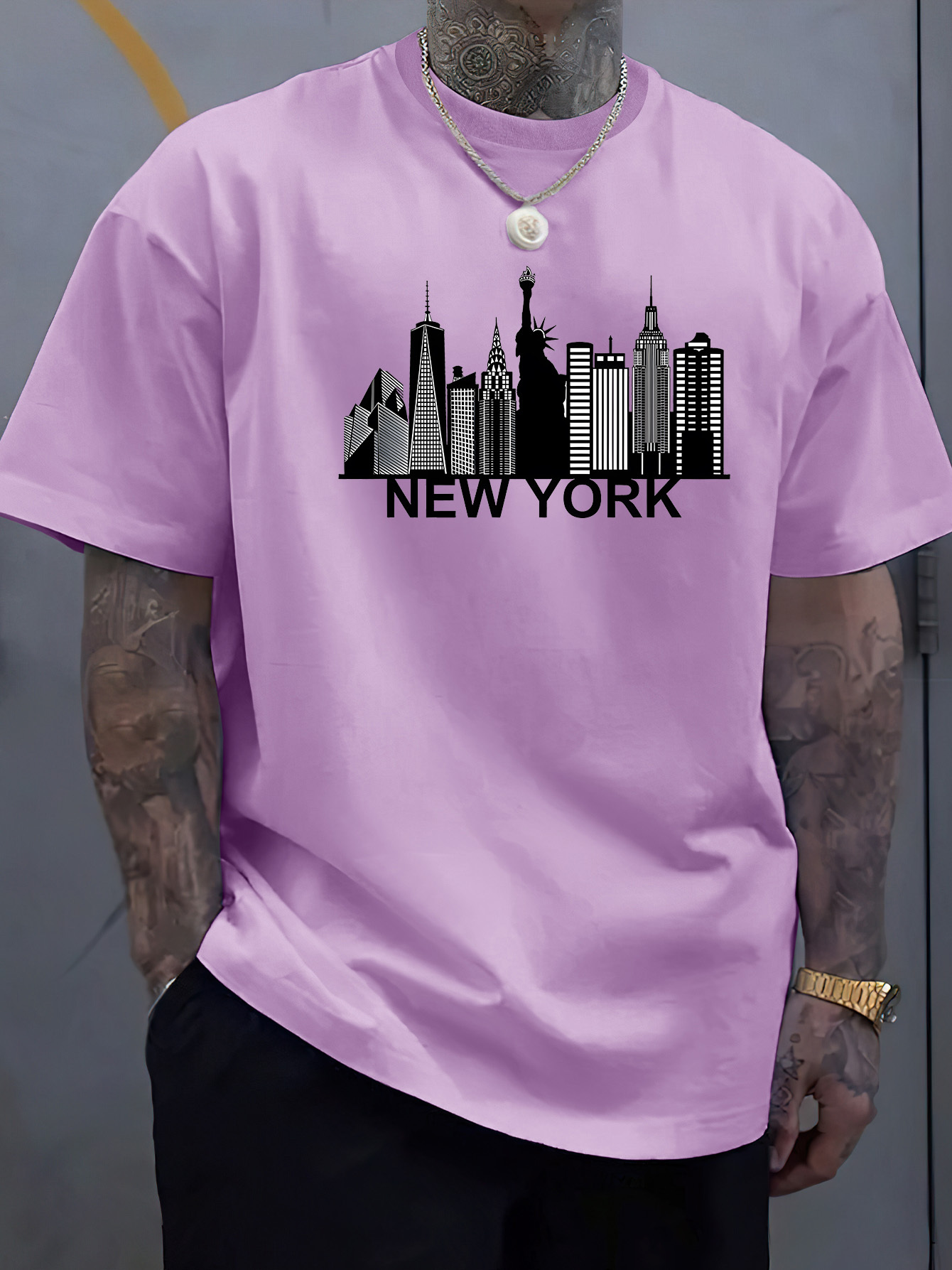 Bawełniana męska koszulka z na – York Men'S Fashion recenzja i cena