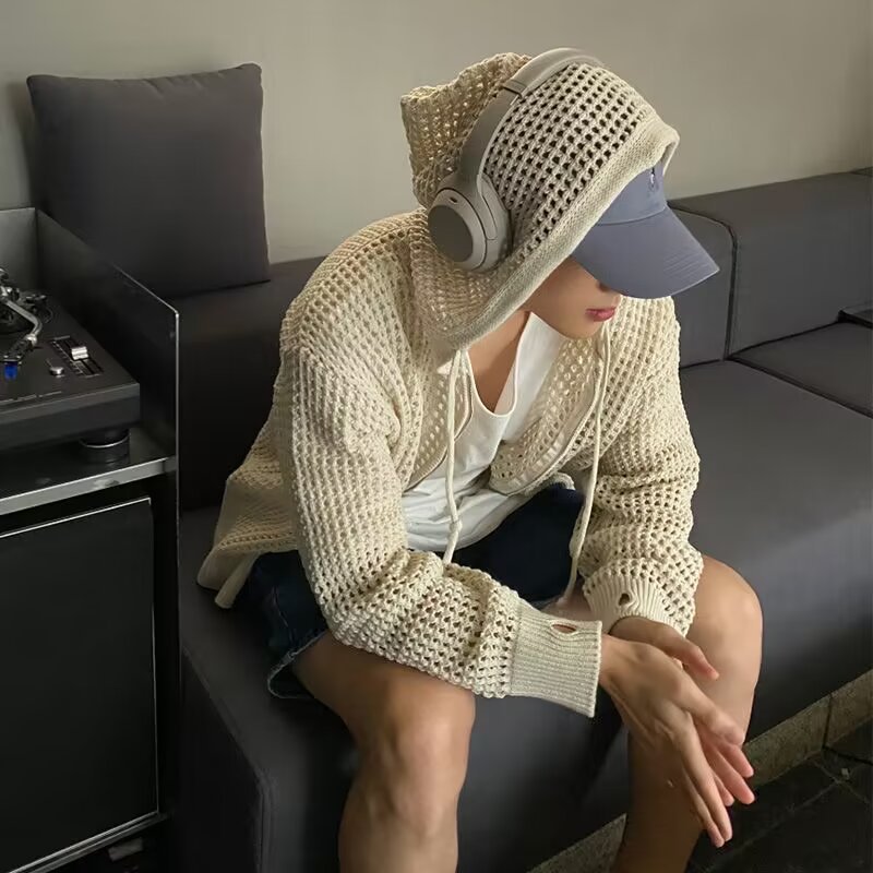 Męskie ażurowe płaszcze na co  – Men'S Fashion Zip Sweater recenzja i cena