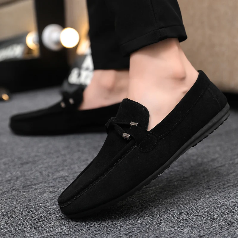 Męskie buty codzienne, modne b – Suede Loafers Men recenzja i cena