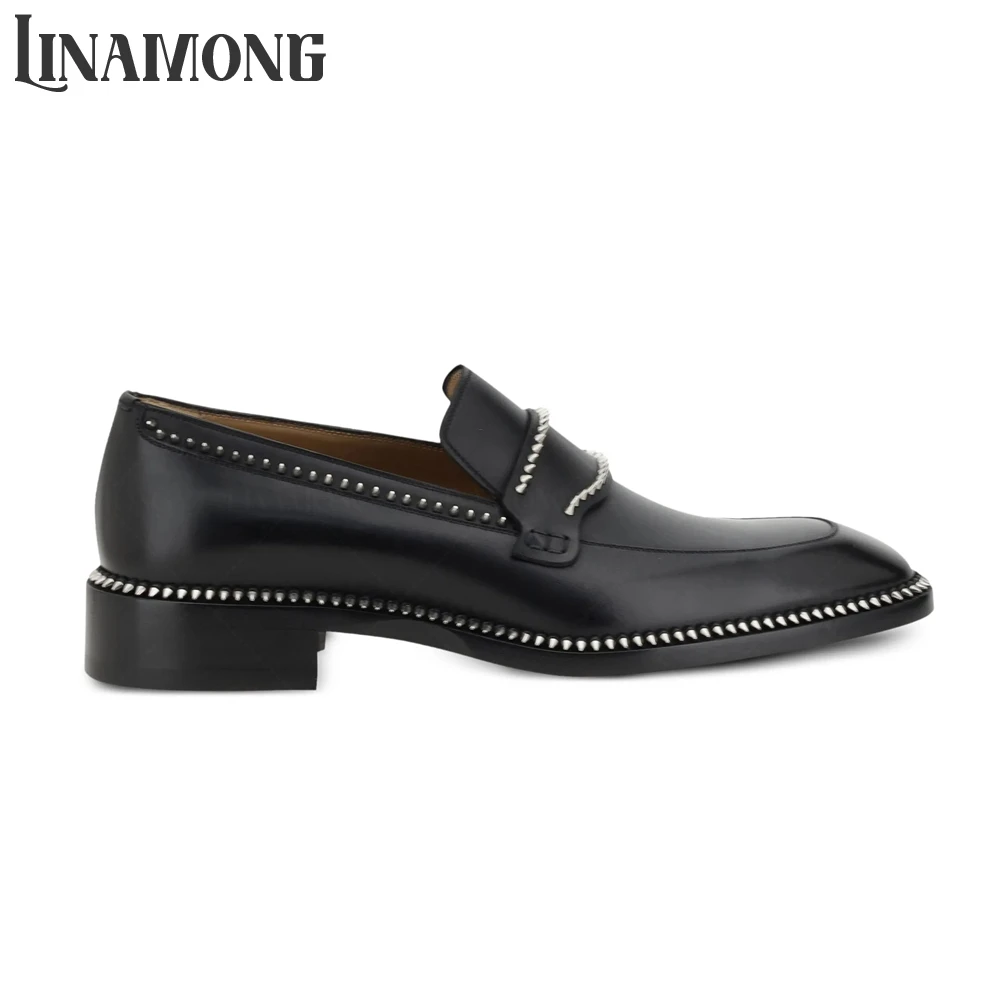 Czarne loafersy z kolcami, mig – Suede Loafers Men recenzja i cena