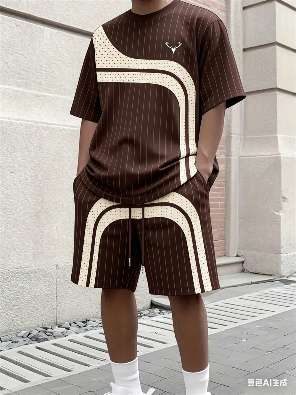 Modny letni męski zestaw: T-sh – Men'S Fashion Clothing recenzja i cena