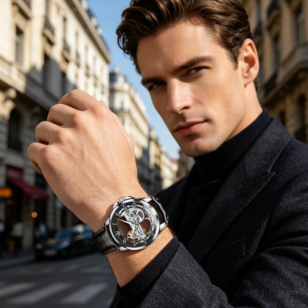 Automatyczny zegarek szkieleto – Mens Fashion Style Images recenzja i cena