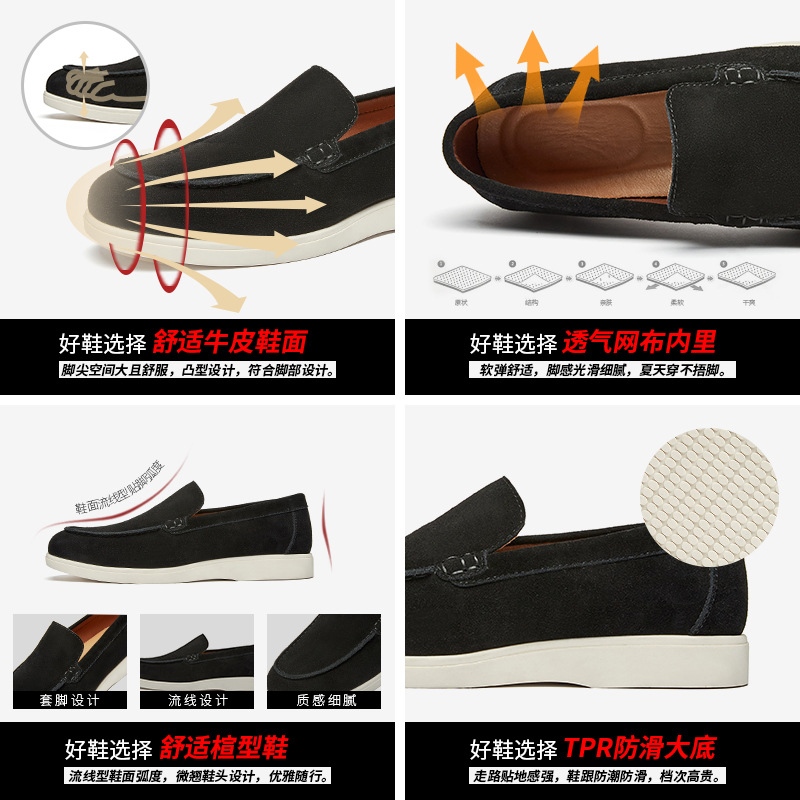 Męskie mokasyny ze skóry natur – Suede Loafers Men recenzja i cena