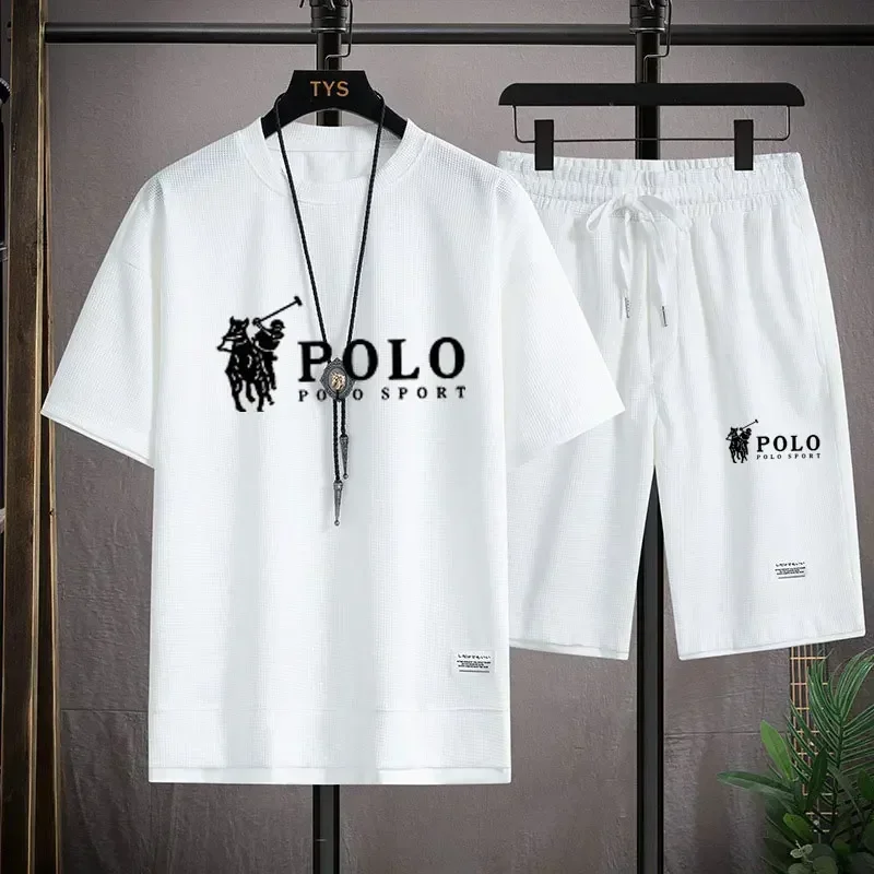 Męski letni zestaw waflowy 2-c – Men'S Fashion Clothing recenzja i cena